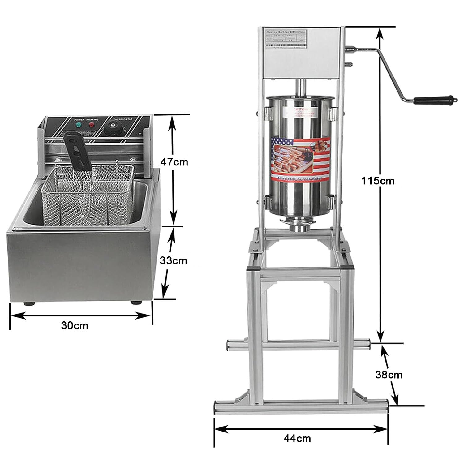 Amazon.co.jp: 業務用チュロス製造機（フライヤー付き）、家庭用および